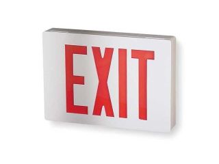 Exit Sign with Battery Backup, Acuity Lithonia, LE S W 1 R EL N