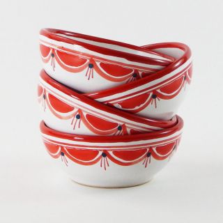 Le Souk Ceramique Set of 4 Malika Design Deep Sauce/ Ice Cream Bowls