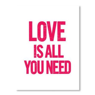 Americanflat Motivated Love Is All You Need Textual Art