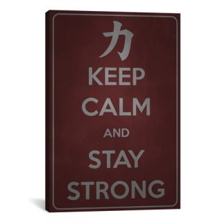 Keep Calm and Stay Strong Textual Art on Canvas