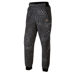 Jordan Printed Fleece Pants   Mens   Basketball   Clothing   Black/Metallic Cacao