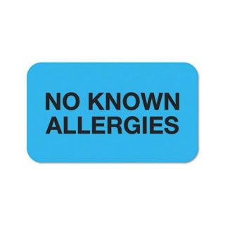 Tabbies &quot; No Known Allergies&quot; Medical Labels TAB01510