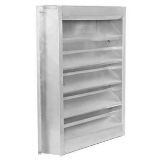 DAYTON 4FZF5 Louver,Wall Opening 24 x 36 In,Aluminum