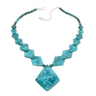 Jay King Mongolian Turquoise Beaded Geometric Necklace   7577474