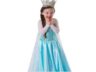 ZNUONLINE Girls Kids Frozen Elsa Dresses Beautiful Long Sleeve Costume Tops Cosplay Clothes for Party Helloween Christmas Xmas New Year Birthday Gift