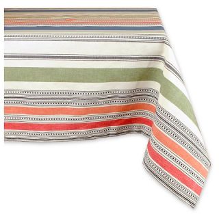 Warm Stripe Tablecloth   60 X 104