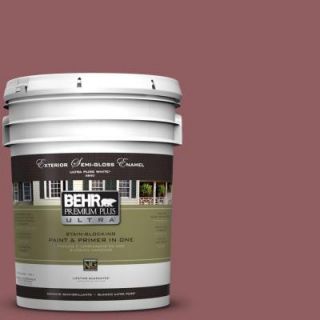 BEHR Premium Plus Ultra 5 gal. #S130 6 Spiced Potpourri Semi Gloss Enamel Exterior Paint 585305