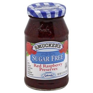 Smuckers Sugar Free Preserves, Red Raspberry, 12.75 oz (361 g)   Food