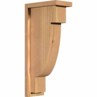 Ekena Millwork 5 1/2 in. x 10 in. x 22 in. Western Red Cedar Alpine Smooth Corbel with Backplate COR06X10X22ALP01SWR