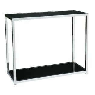Avenue Six Yield Foyer Table w/Black Glass   Home   Furniture   Accent