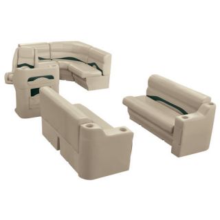 Toonmate Deluxe Pontoon Furniture w/Classic Base(no toe kick) Rear Basic Package 96766grynvyblu