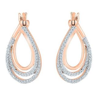 CT. T.W. Round Cut Diamond Fashion Prong Set Earring in 10K Pink