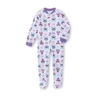 WonderKids Infant & Toddler Girls Fleece Sleeper Pajamas   Penguins