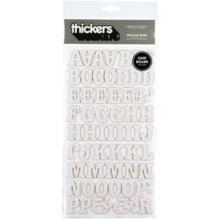 American Crafts Thickers Chipboard Glitter Alphabet Stickers 5.625x11