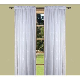 Ricardo Trading  Zurich Embroidered Sheer Panel 52W x 96L White