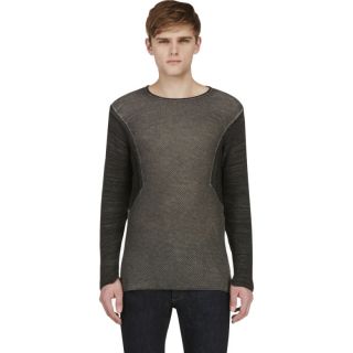 Diesel Black Gold Grey Dual Knit Long Sleeve Kiumi Top