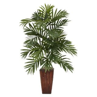 Nearly Natural Areca Palm w/Bamboo Vase Silk Plant