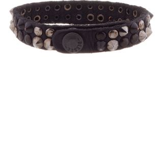 Diesel Black & Gunmetal Studded Asbrigo Bracelet