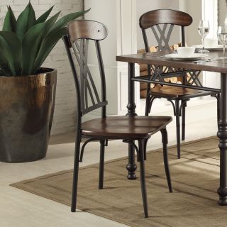 Jayda Contemporary Two tone Ash Brown And Black Dining Chair (Set of 4