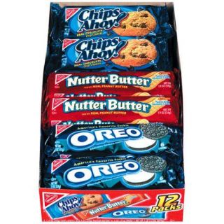 Nabisco Chips Ahoy Nutter Butter & Oreo Cookies Variety Pack, 12ct