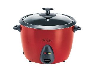 Chef Pepin CH48225 Red 6 Cup Rice Cooker, Metallic Red