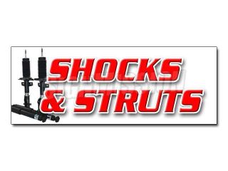 12" SHOCKS AND STRUTS DECAL sticker car brake auto repair