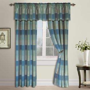 United Curtain Company Plaid 54 x 84 trendy but tailored polyester