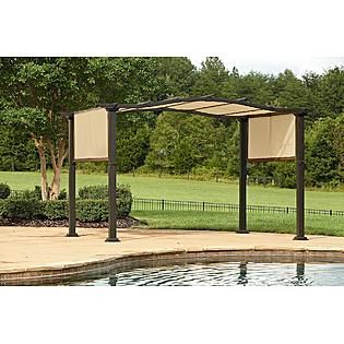 Essential Garden Curved Pergola With Canopy* Limited Availability