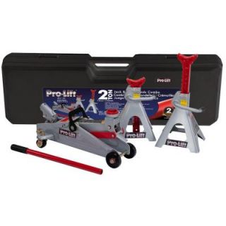 Pro Lift 2 Ton Combo Kit in Plastic Case (2T Floor Jack and 2T Jack Stands) F 2330BMC