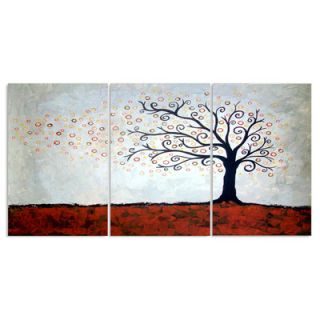 Modern Painting Tree in Autumn Triptych 3 Piece Graphic Art by Stupell