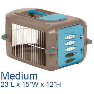 Suncast Deluxe Personalized Pet Carrier with Snap on Food and Water Tray, Multiple Sizes Available