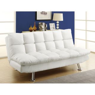 White Leather Look Click Clack Futon  ™ Shopping   Great