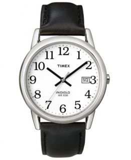 Timex Watch, Mens Black Leather Strap 35MM T2H281UM   Watches