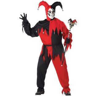 Men’s Evil Jester Plus Costume Size XL   Seasonal   Halloween