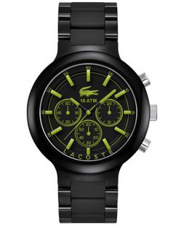 Lacoste Mens Chronograph Borneo Black Resin Composite Bracelet Watch
