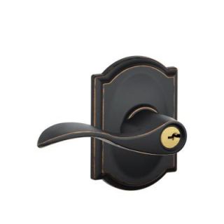 Schlage Camelot Collection Accent Aged Bronze Keyed Entry Lever F51 V ACC 716 CAM