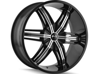 Mazzi 792 Rush 22x9.5 6x135/6x139.7 +30mm Black/Machined Wheel Rim