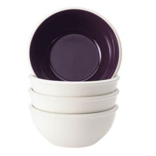 Rachael Ray Dinnerware Rise 4 Piece Stoneware Cereal Bowl Set in Purple 58722