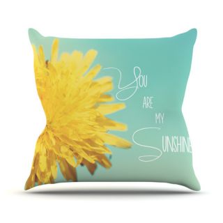 You Are My Sunshine Flower Throw Pillow