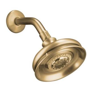 KOHLER Fairfax 3 Spray 5 1/2 in. Rainhead Showerhead in Vibrant Brushed Bronze DISCONTINUED K 12009 BV