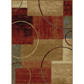 Tayse Elegance Brown and Multicolor Rectangular Indoor Woven Area Rug (Common 8 x 10; Actual 90 in W x 118 in L)
