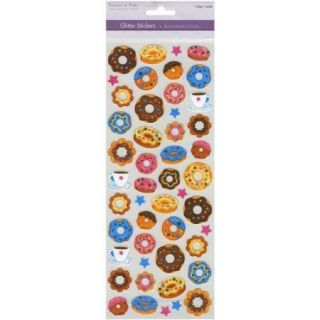 Multicraft Imports Glitter Stickers, Doughnuts Anyone? Multi Colored