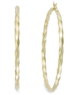 Twist Hoop Earrings in 14k Gold Vermeil   Earrings   Jewelry & Watches