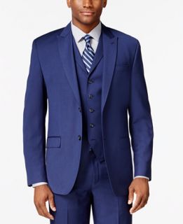 Sean John New Blue Solid Classic Fit Jacket   Suits & Suit Separates