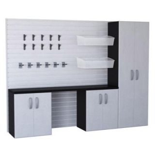 Flow Wall 72 in. H x 96 in. W x 16 in. D Deluxe Cabinet Starter Set in White FCS 9612 6W 3W1