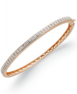 Victoria Townsend Diamond Bangle Bracelet in Sterling Silver Plated