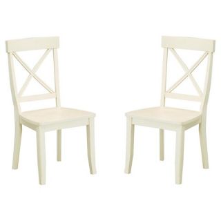 Home Styles Cottage Side Chairs   White (Set of 2)