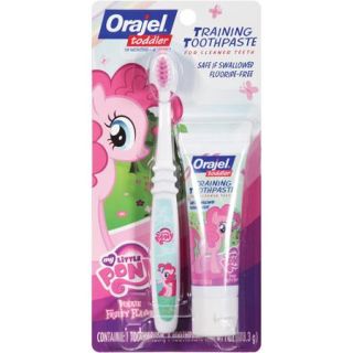 My Little Pony Toddler Training Toothpaste   Pinkie Fruity and Toothbrush, 1.0oz