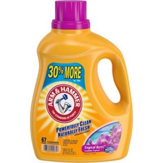 Arm & Hammer Clean Scentsations Tropical Burst Liquid Laundry Detergent, 67 loads, 100.5 fl oz