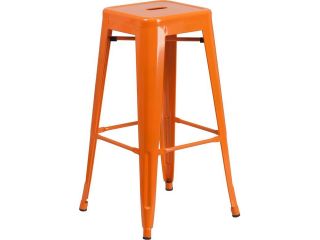 Flash Furniture CH 31320 30 OR GG 30'' Backless Orange Metal Bar Stool